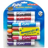 12 Expo Low Odor Chisel Tip Dry Erase Markers