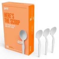 100 Perk Plastic Soup Spoons