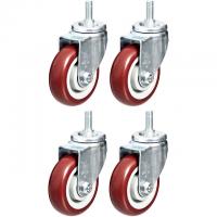 4-Pack AmazonCommercial 4in PVC Swivel Casters