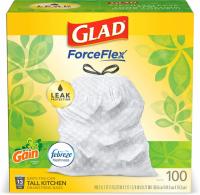 300 Glad ForceFlex Tall Kitchen Drawstring Trash Bags