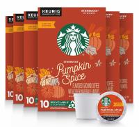 60 Starbucks Keurig Pumpkin Spice K-Cup Coffee Pods