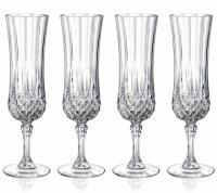 Longchamp Cristal D\'Arques Set of 4 Flutes