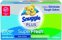 400 Snuggle Plus SuperFresh Fabric Softener Dryer Sheets