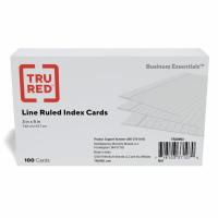 100 Tru Red 3x5 Legal Ruled Index Cards
