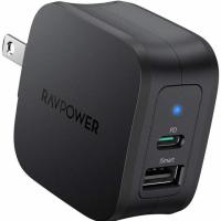 RAVPower 30W 2-Port USB C Fast Charger with 18W Power Delivery