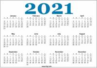 List of 2021 Calendars
