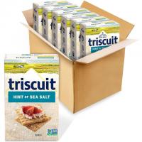 6 Triscuit Hint of Sea Salt Whole Grain Wheat Crackers