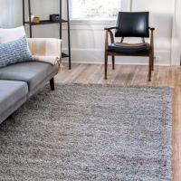 Unique Loom Solo Solid Shag Collection Modern Plush Area Rug