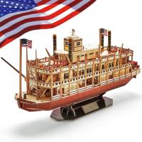 CubicFun 3D Mississippi Steamboat Foam Puzzle Kit