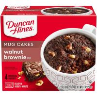 4 Duncan Hines Walnut Brownie Mug Cakes