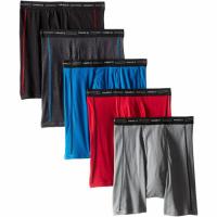 5 Mens Hanes Sports Inspired Cool Dri Boxer Brief