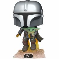 Funko Pop Star Wars The Mandalorian Flying with The Child