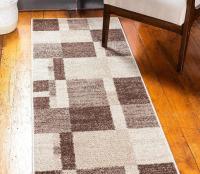 Unique Loom Autumn Collection Light Brown Runner Rug