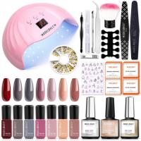 Gel Nail Polish Kit with U V Light 48W LED Nail Lamp