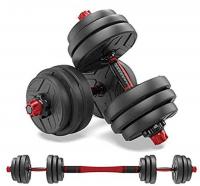 Shanchar 44lbs Adjustable Weights Dumbbells Set