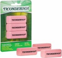 3 Ticonderoga Pink Block Erasers
