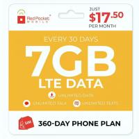 360-Day 7GB Unlimited Wireless Cell Phone Plan