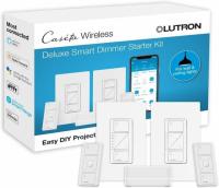 2 Lutron Caseta Wireless Smart Lighting Dimmer Switch Starter Kit