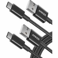 2 Anker Nylon-Braided USB-A to USB-C Cables