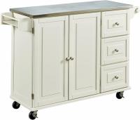 Home Styles Liberty Kitchen Cart with Stainless Steel Top