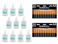 10 Hand Sanitizers and 2 Duracell Battery Packs Office Depot