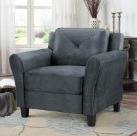 Taryn Rolled Microfiber Arm Chair