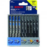 Bosch 10-Piece Assorted T-Shank Jig Saw Blade Set