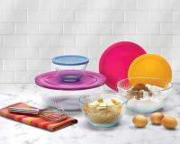 Pyrex 8-piece Glass Sculpted Mixing Bowls