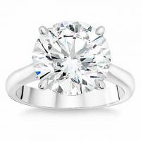 Round Brilliant 6.5ct VS1 G Diamond Platinum Solitaire Ring