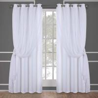 Catarina Layered Solid Blackout and Sheer Window Curtains