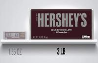 3Lb Hersheys Holiday Milk Chocolate Gift Candy Bar