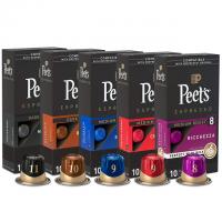 Nespresso Original Peets Coffee Espresso Capsules 50 Variety Pack