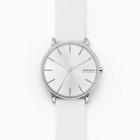 Skagen Hagen Three-Hand White Silicone Watch