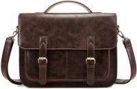 Ecosusi Messenger Bag PU Leather Laptop Briefcase