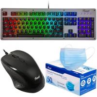 Rosewill RGB Gaming Keyboard + Mouse + 50 Face Masks
