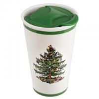 11oz Spode Christmas Tree Porcelain Travel Mug
