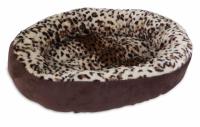 Aspen Pet 18in Round Bed Animal Print Dog Bed