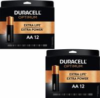 24 Duracell AA or AAA Optimum Batteries