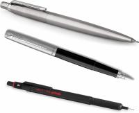 Parker Mechanical Pencil + Fountain Pen + rOtring 600 Pencil