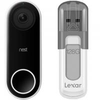 Google Nest Hello Doorbell with 128GB Lexar JumpDrive USB