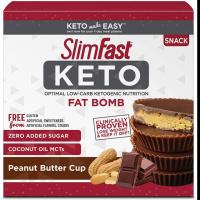 14 SlimFast Keto Fat Bomb Peanut Butter Cup Snacks