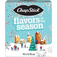 10-Tube ChapStick Holiday Flavored Lip Balm Gift Set Bundle