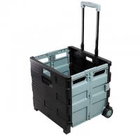 Staples 30-Quart Durable Expanding Folding Crate on Wheels