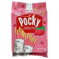 9 Glico Pocky Strawberry Cream Covered Biscuit Sticks