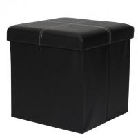 15in Otto and Ben Faux Leather Folding Storage Ottoman Bench