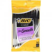 10 BIC Cristal Xtra Smooth Medium Point Ballpoint Pens