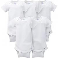 5 Gerber Baby Solid Onesies Bodysuits