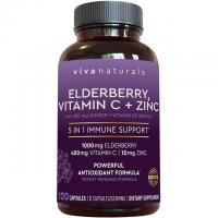 Viva Naturals Elderberry Vitamin and Zinc Supplement