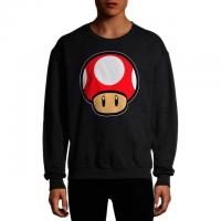 Nintendo Mens Mario Kart Power Up Graphic Fleece Sweatshirt
