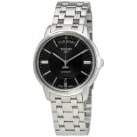 Tissot Mens Automatics III Day Date Black Dial Watch